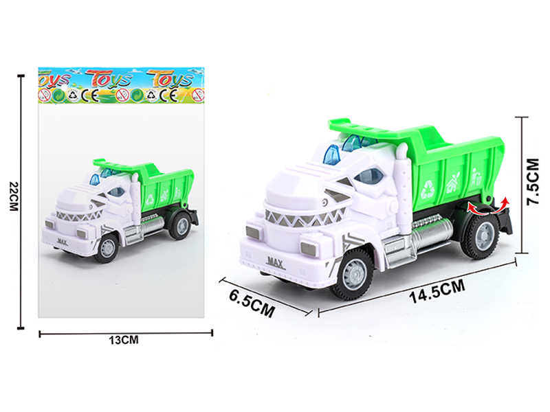 1:64 Pull Back Tyrannosaurus Rex Sanitation Truck