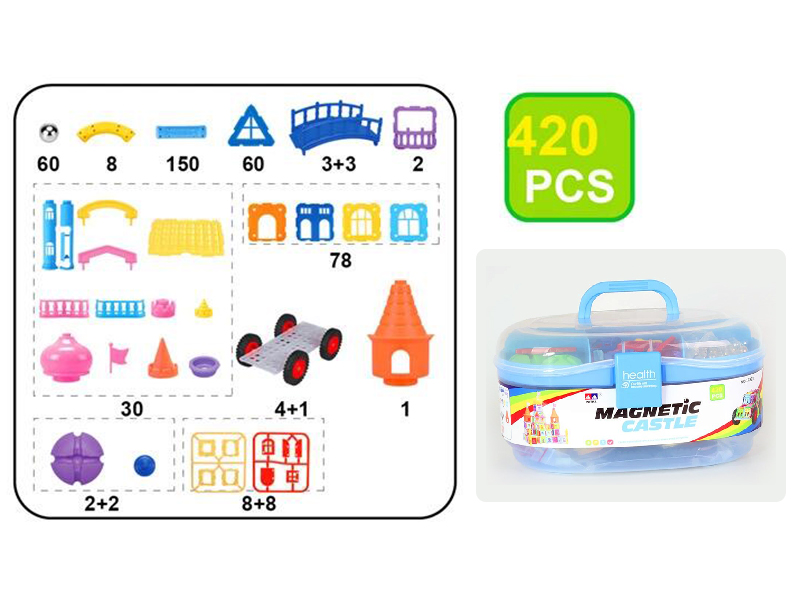 Magnetic Castle Building Blocks 420pcs