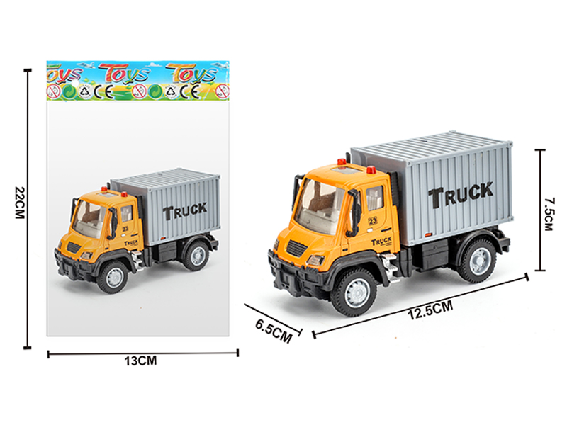 1:64 Alloy Pull Back German Transport Container Truck