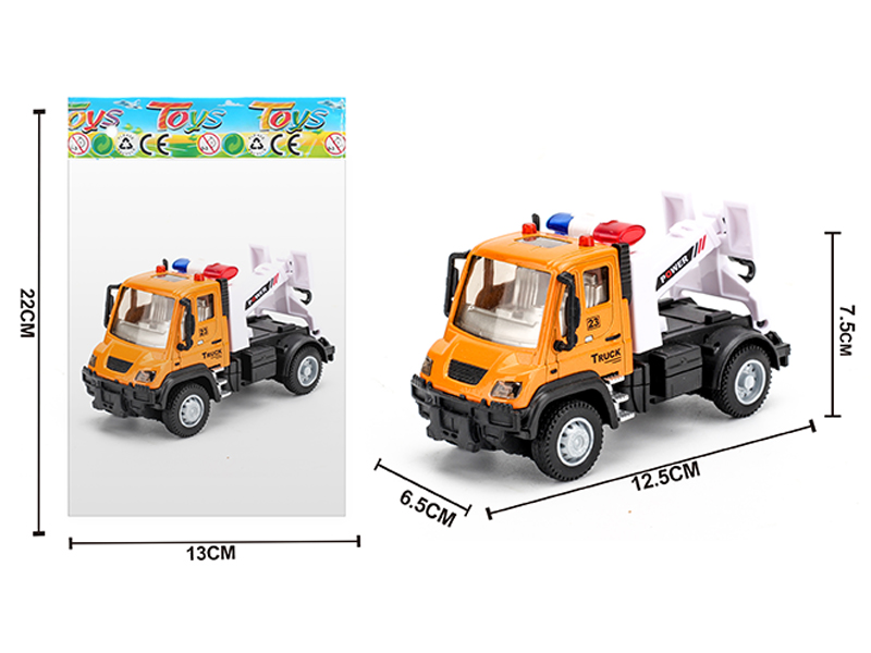 1:64 Alloy Pull Back German Transport Trailer