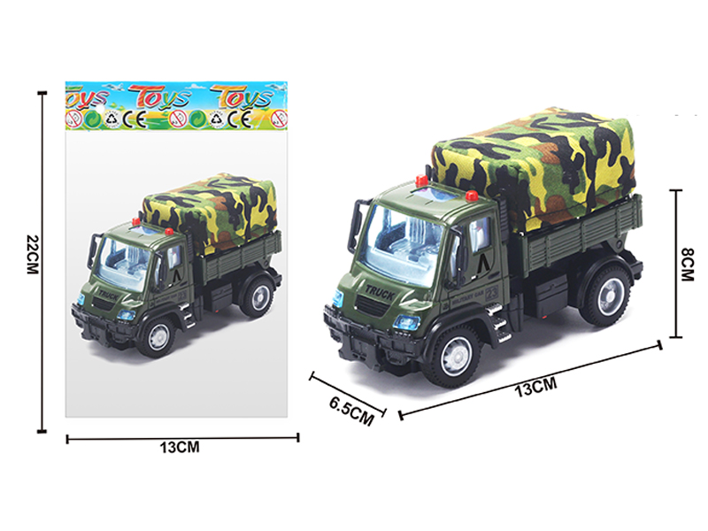 1:64 Alloy Pull Back German Truck