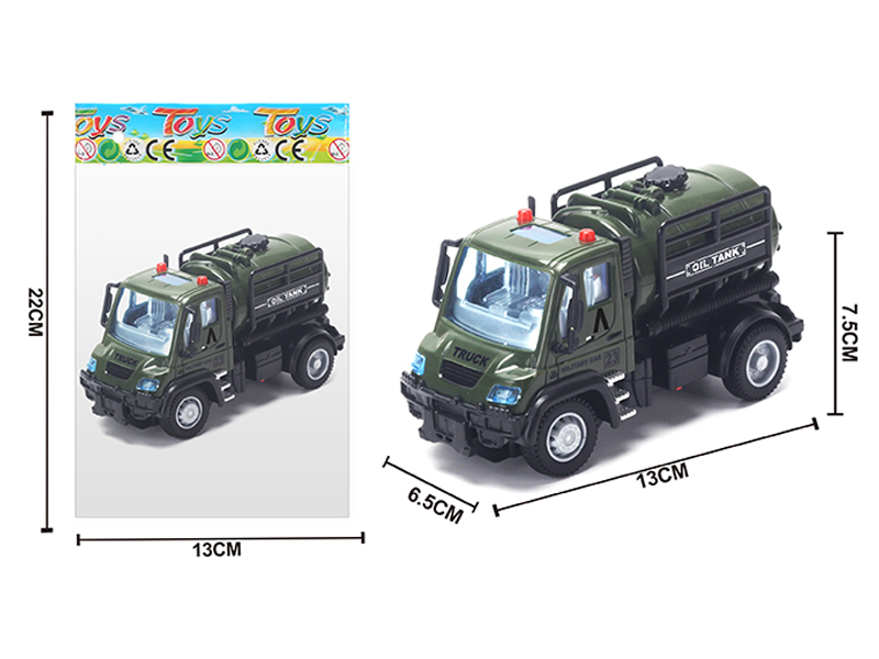 1:64 Alloy Pull Back German Military Tank Truck