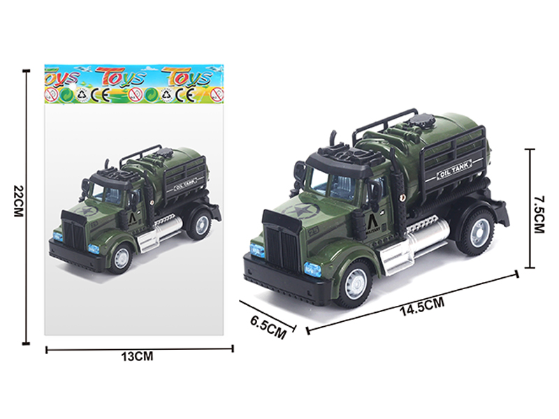 1:64 Alloy Pull Back American Military Tank Truck