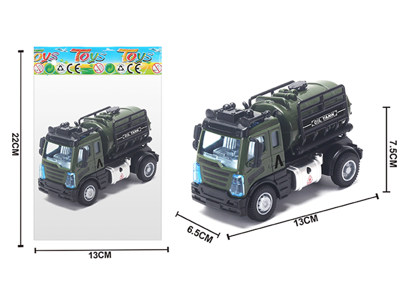 1:64 Alloy Pull Back European Military Tank Truck