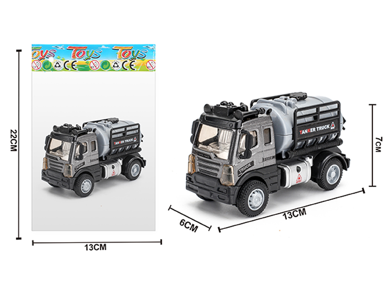 1:64 Alloy Pull Back European Oil Truck