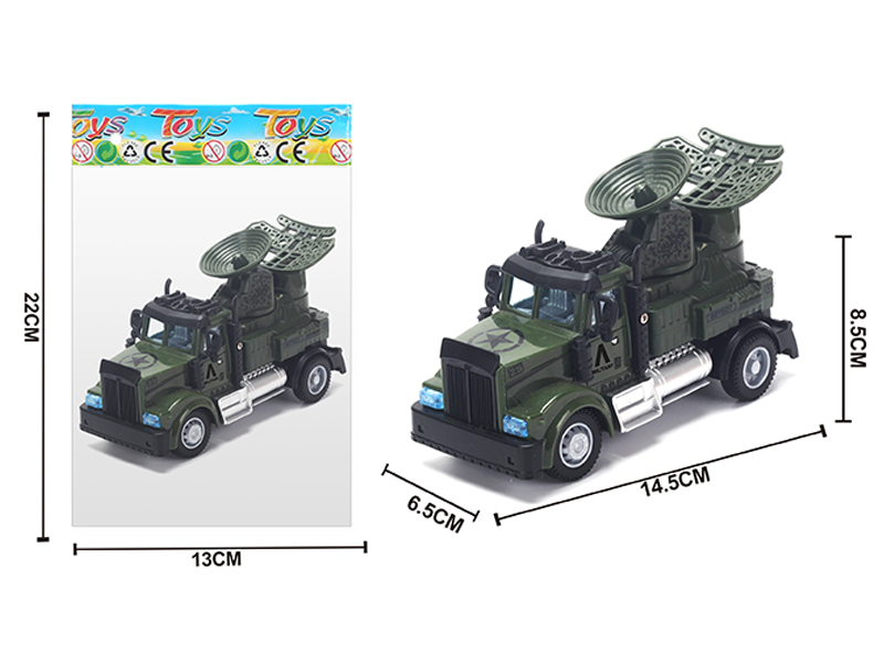 1:64 Alloy Pull Back American Military Radar Vehicle