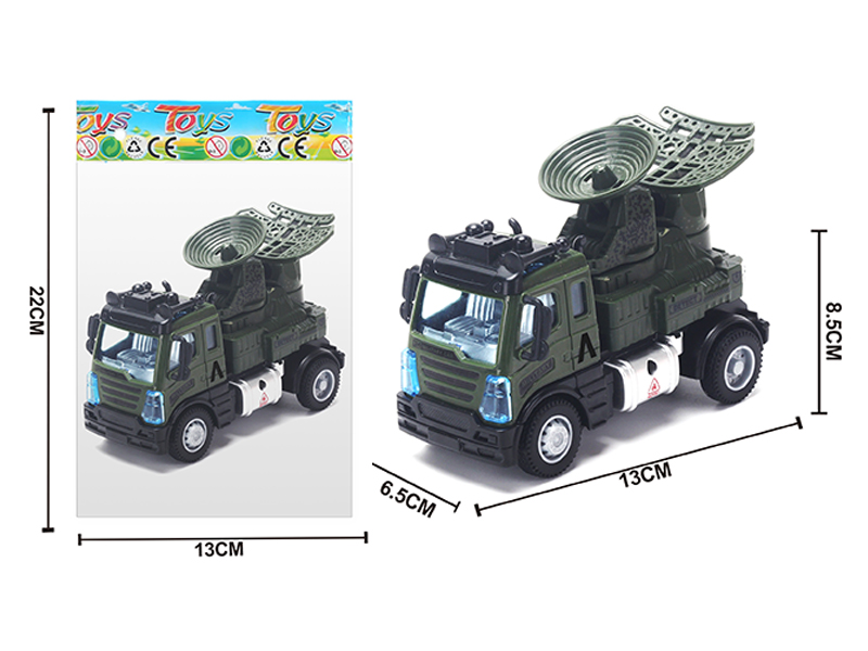 1:64 Alloy Pull Back European Military Radar Vehicle