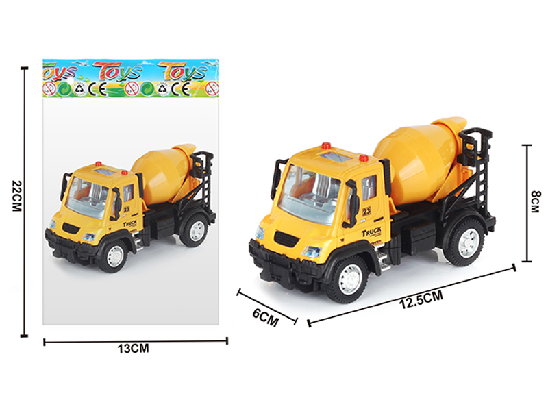 1:64 Alloy Pull Back German Mixing Engineering Truck