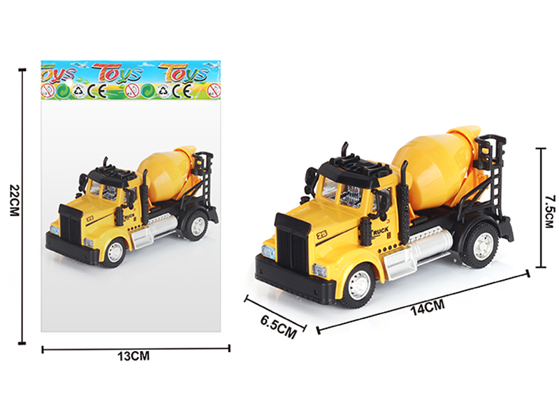 1:64 Alloy Pull Back American Mixing Engineering Truck