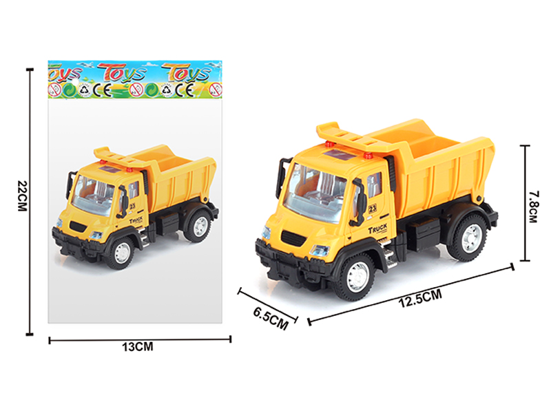 1:64 Alloy Pull Back German Engineering Mining Truck