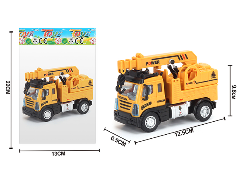 1:64 Alloy Pull Back European Engineering Crane