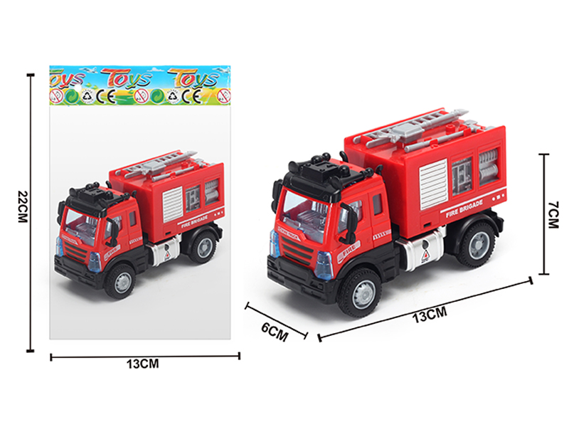 1:64 Alloy Pull Back European Water Cannon Fire Truck