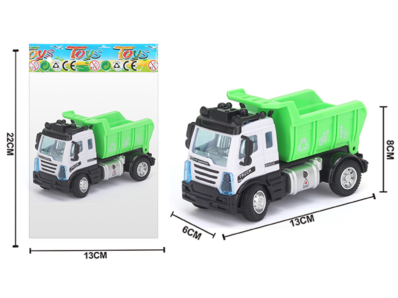1:64 Alloy Pull Back European Sanitation Truck