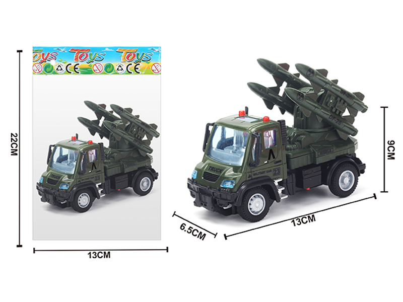 1:64 Alloy Pull Back German Military Missile Vehicle
