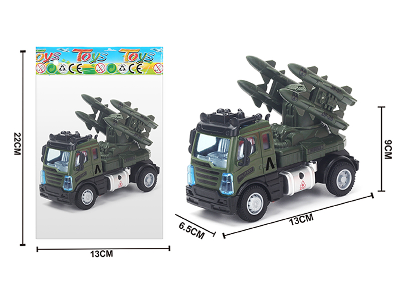 1:64 Alloy Pull Back European Military Missile Vehicle