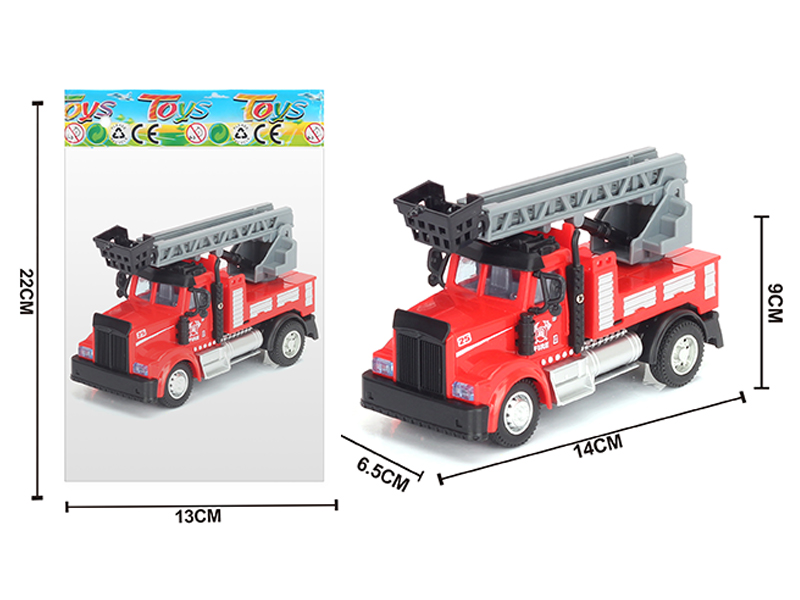 1:64 Alloy Pull Back American Ladder Fire Truck