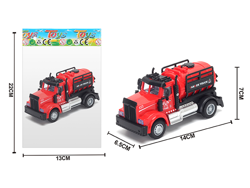 1:64 Alloy Pull Back American Water Tank Fire Truck