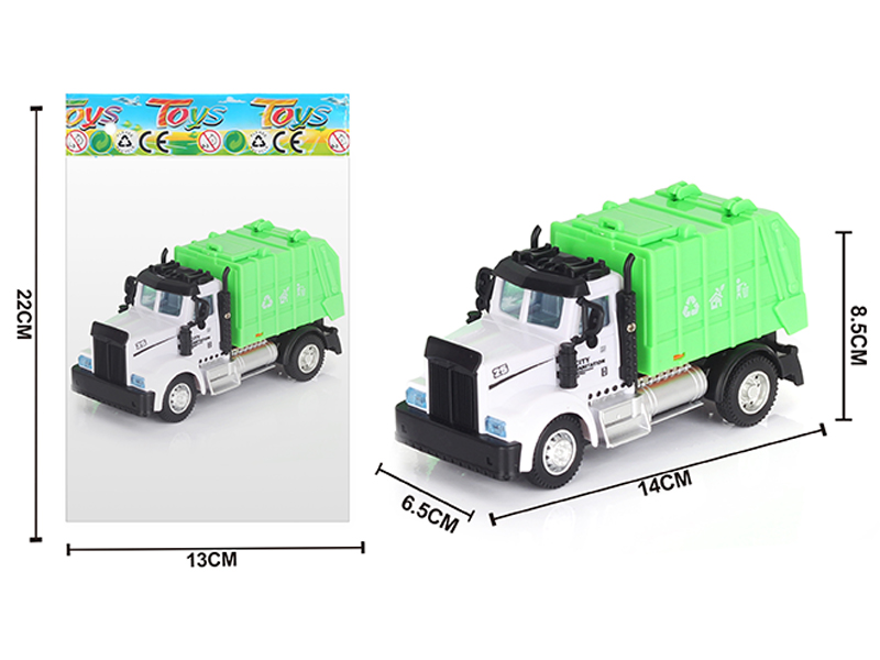 1:64 Alloy Pull Back American Sanitation Garbage Truck