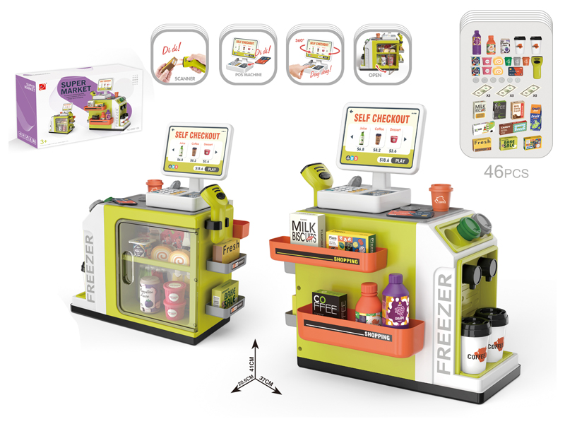 46Pcs Mini Supermarket Table Set