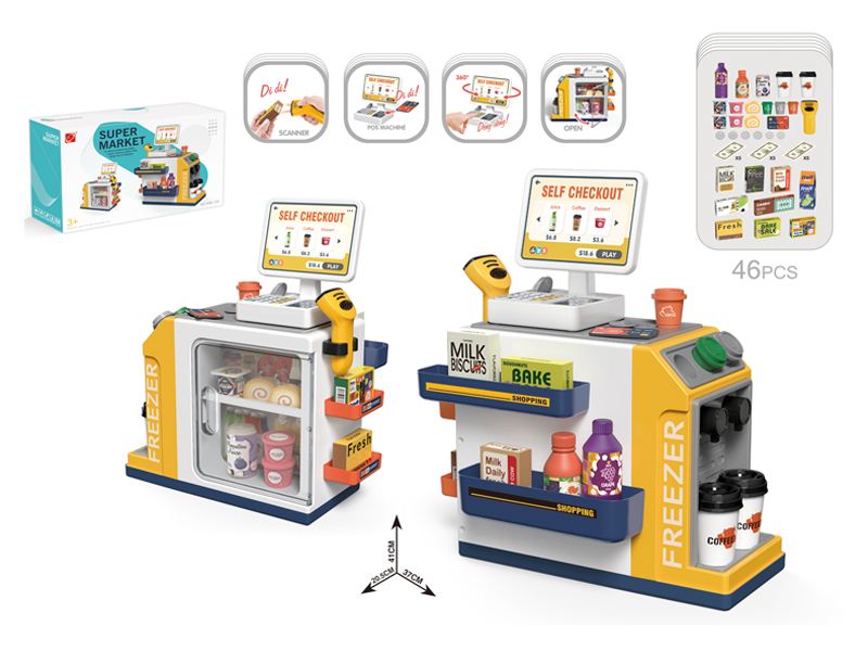 46Pcs Mini Supermarket Table Set