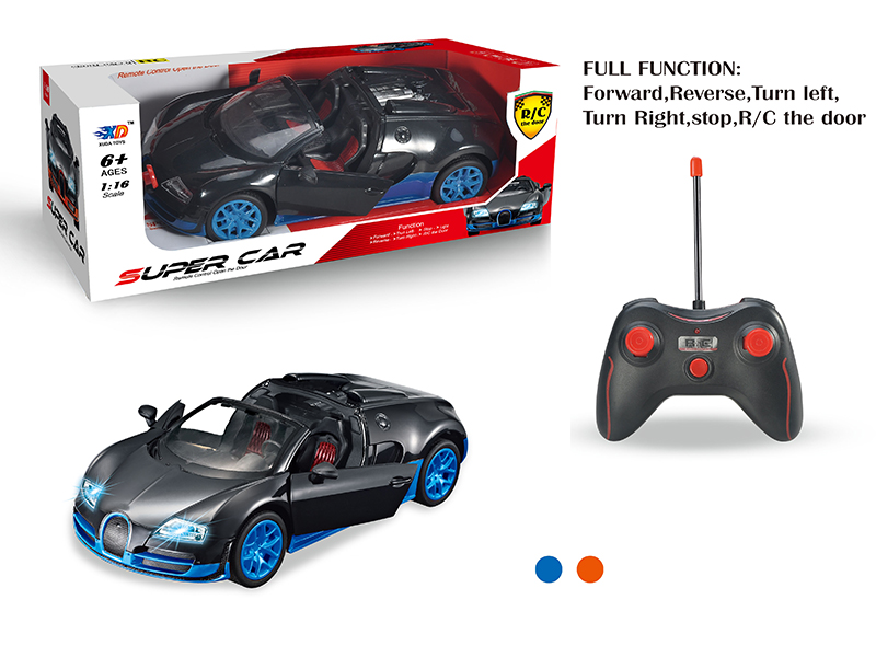 1:16 Bugatti 5-Channel Automatic Open Door Remote Control Convertible Car