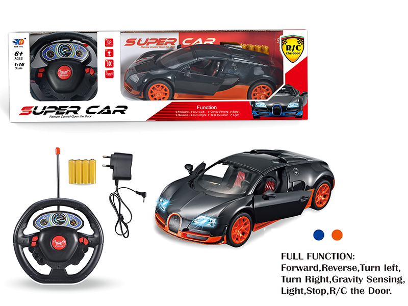 1:16 Bugatti 5-Channel Automatic Open Door Remote Control Car With Charger, Batteries