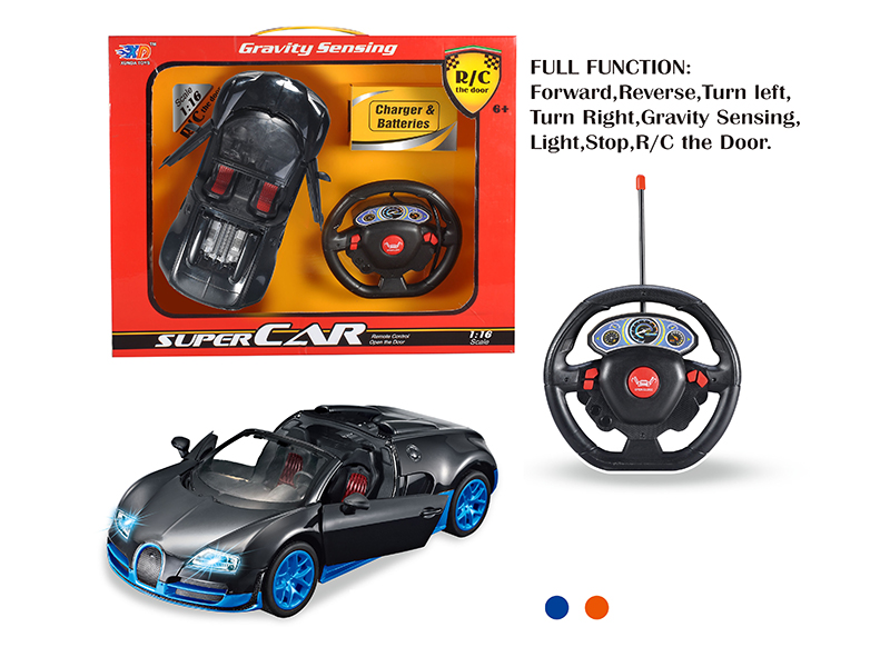 1:16 Bugatti 5-Channel Automatic Open Door Remote Control Convertible Car