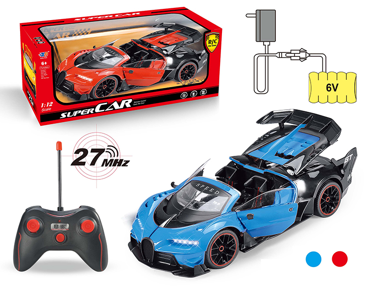 1:12 Bugatti 3 Open Doors Remote Control Convertible Car(With Charger,Rechargeable Batteries)