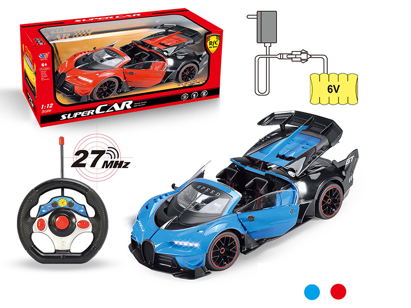 1:12 Bugatti 3 Open Doors Remote Control Convertible Car(With Charger,Rechargeable Batteries)