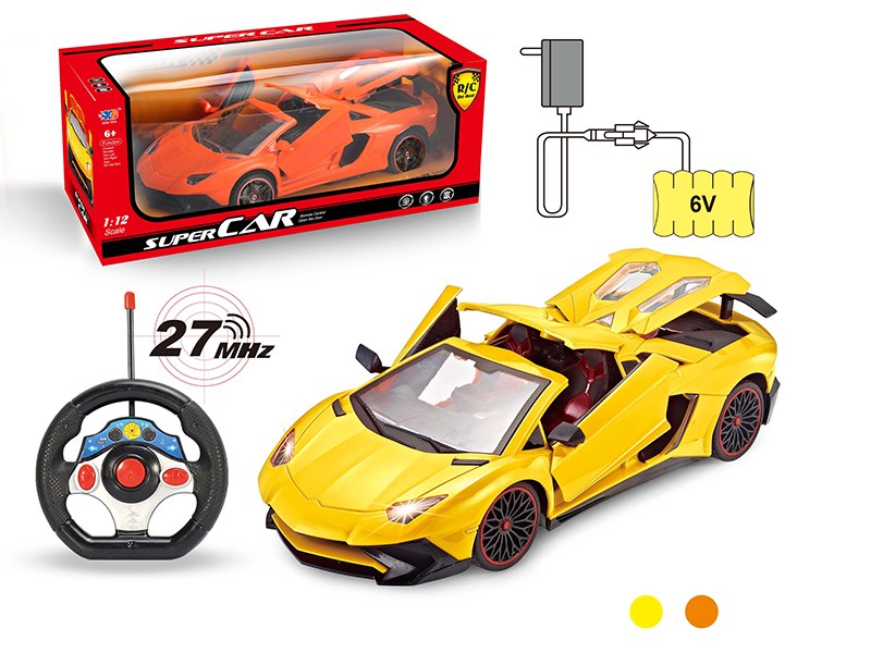 1:12 Lamborghini 4 Open Doors Remote Control Car (With Charger,Rechargeable Batteries)