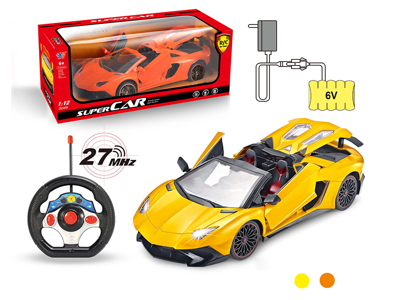1:12 Lamborghini 3 Open Doors Remote Control Convertible Car (With Charger,Rechargeable Batteries)