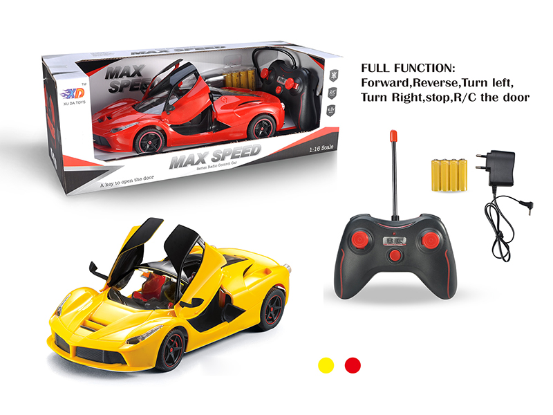 1:16 Ferrari 5-Channel Automatic Open Door Remote Control Car With Charger, Batteries