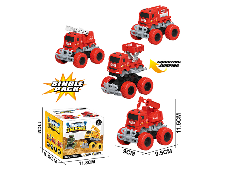 Friction Crash Transformation Fire Engine 1pcs