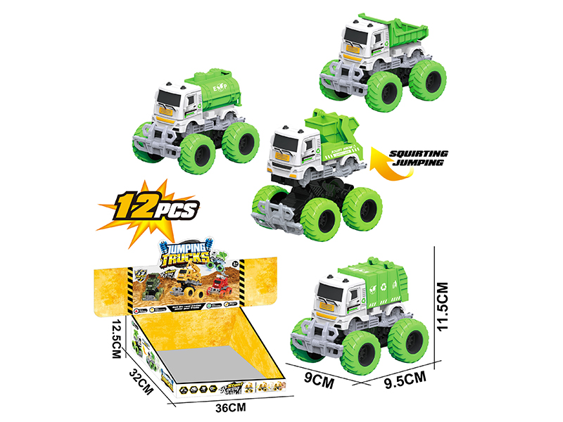 Friction Crash Transformation Sanitation Truck 12PCS