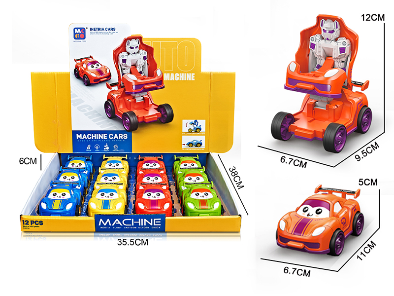 Friction Crash Transformation Car 12PCS