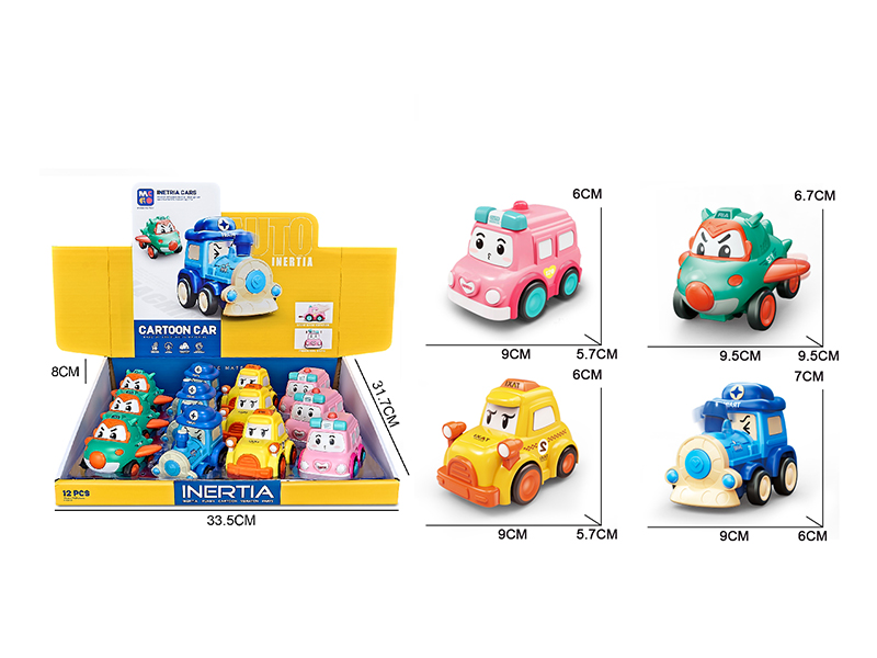 Friction Stunt Cartoon Cars 12PCS