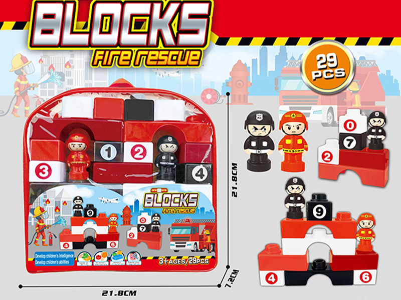 29Pcs Fire Fighting Building Blocks