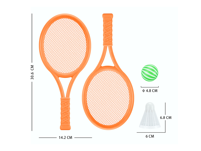 Tennis Racket With 1 Badminton+1 Color Ball
