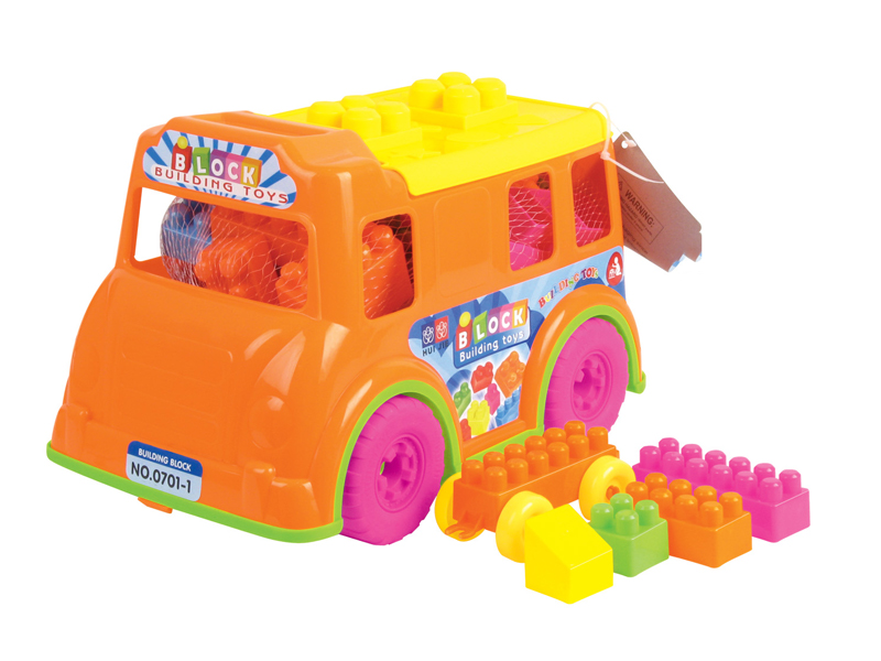 62PCS Cartoon Vehicle Building Blocks