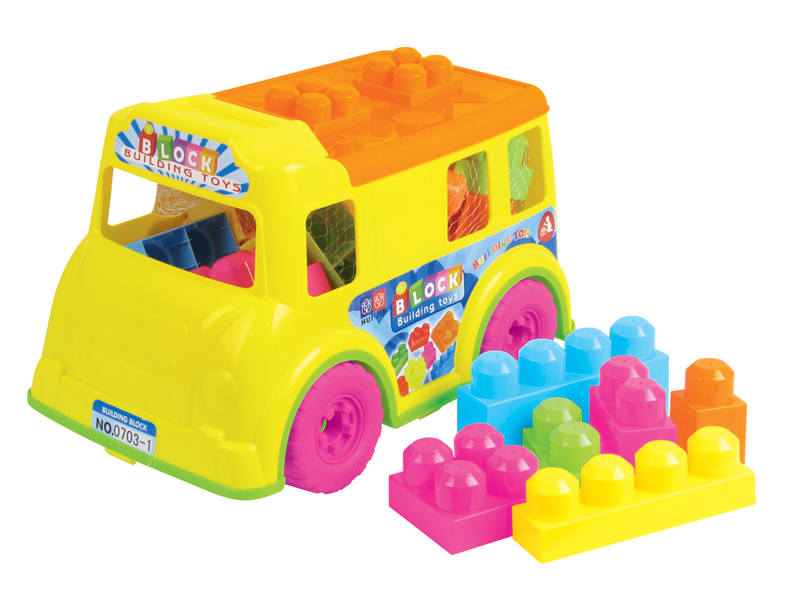 30PCS Cartoon Vehicle Building Blocks