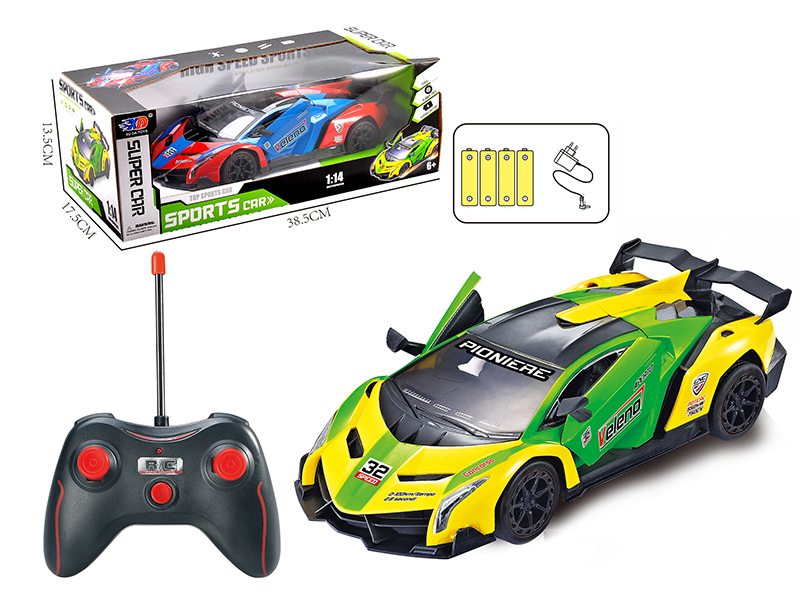 1:14 Lamborghini Veneno 5-Channel Automatic Open Door Remote Control Race Car(With Charger, Rechargeable Batteries)