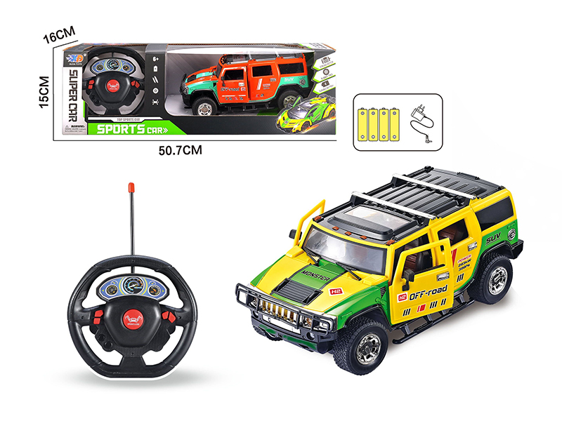 1:16 Hummer 5-Channel Automatic Open Door Remote Control Race Car(With Charger, Rechargeable Batteries)