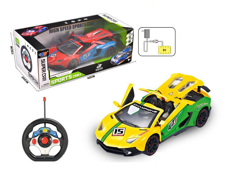 1:12 Lamborghini 4 Open Doors Remote Control Race Car(With Charger, Rechargeable Batteries)