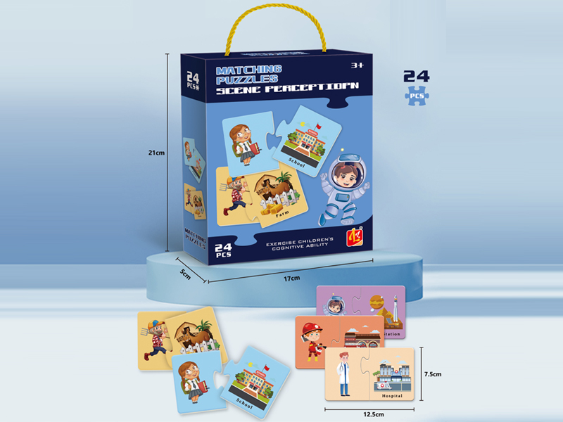 24PCS Scene Perception Puzzle