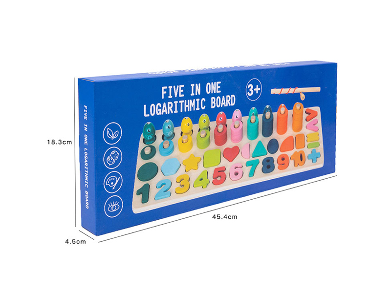 5 In 1 Wood Logarithmic Board