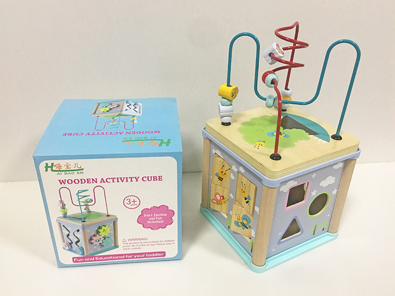 Wooden Activity Cube