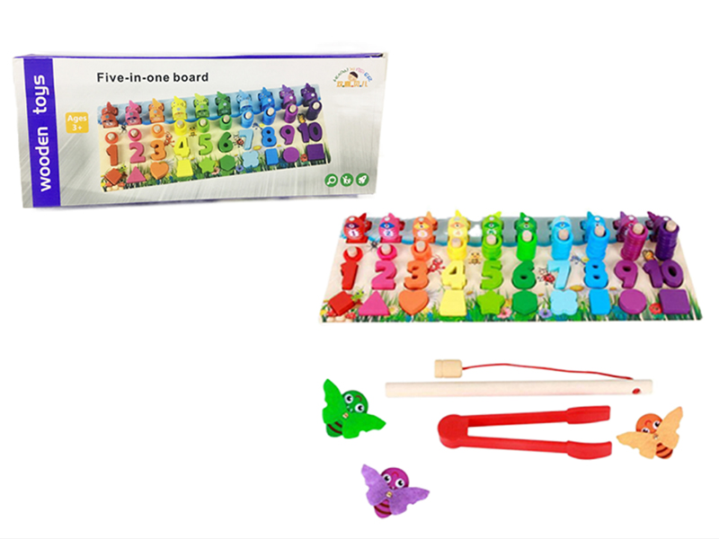 Wooden 5 In 1 Game Board