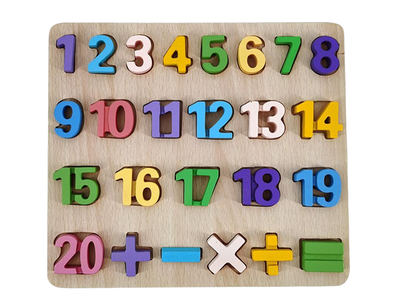 Wooden Numbers Puzzle Board
