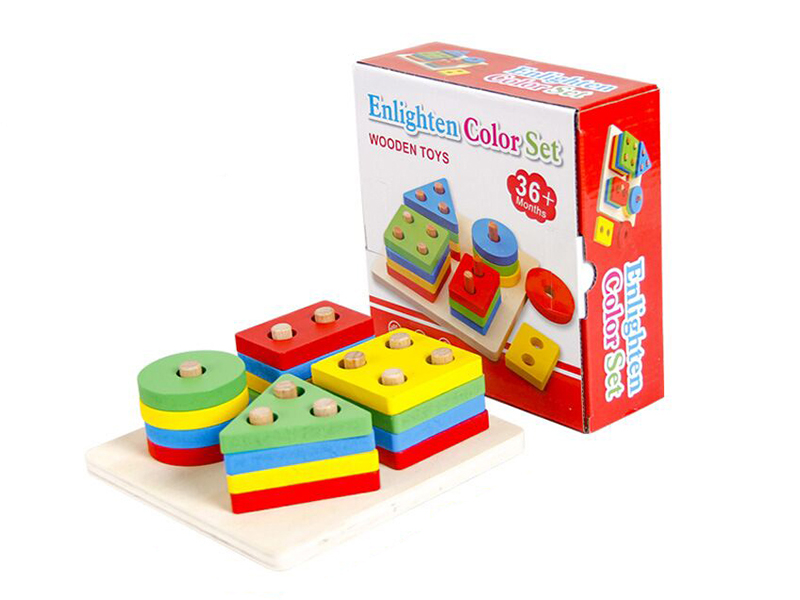 Wooden Toys Shape Building Blocks
