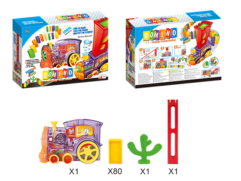 Transparent Electric Domino Train